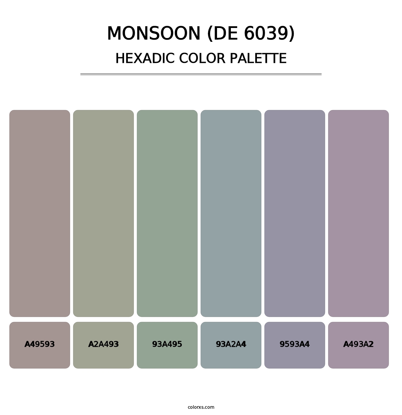 Monsoon (DE 6039) - Hexadic Color Palette
