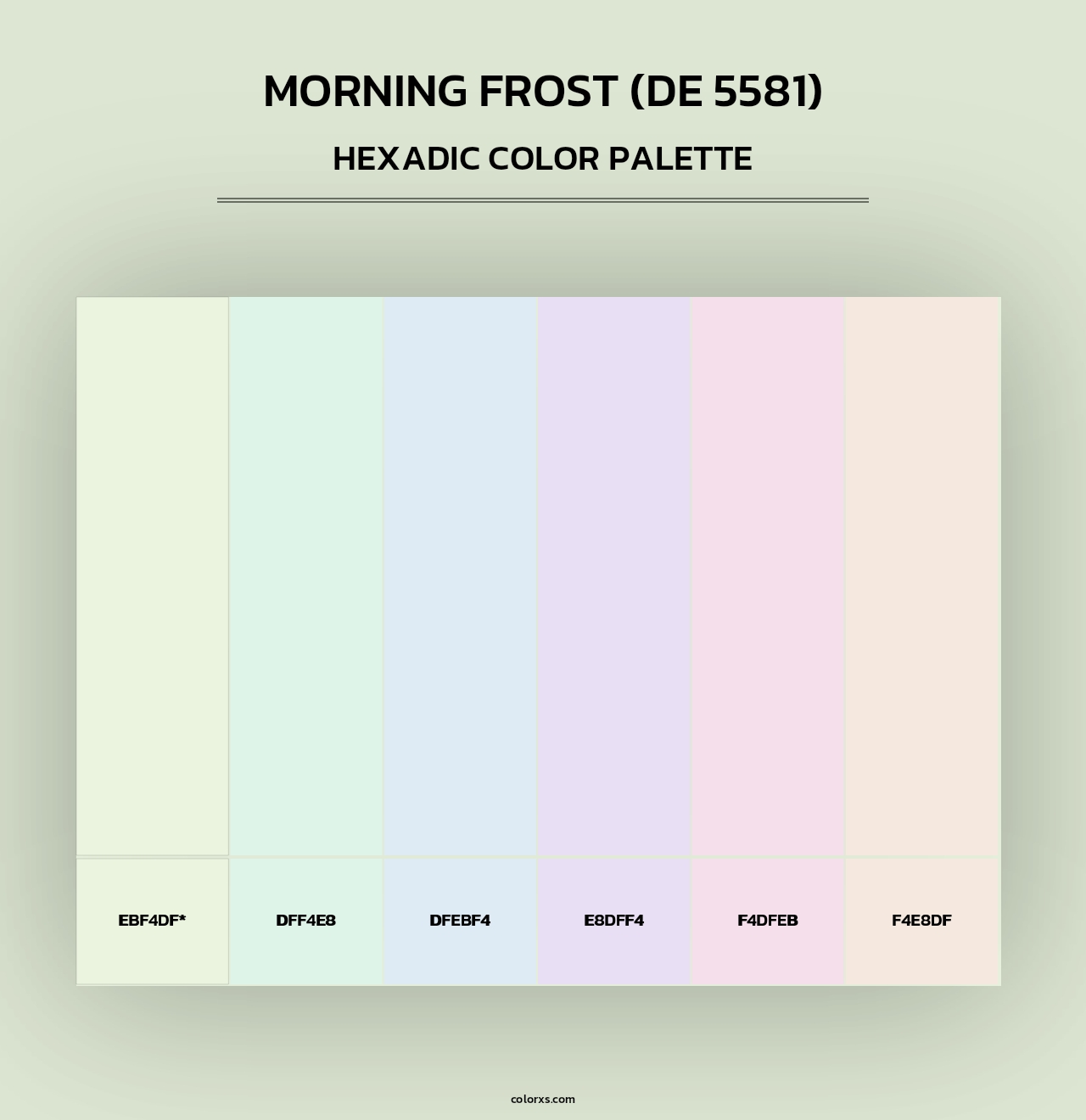 Morning Frost (DE 5581) - Hexadic Color Palette