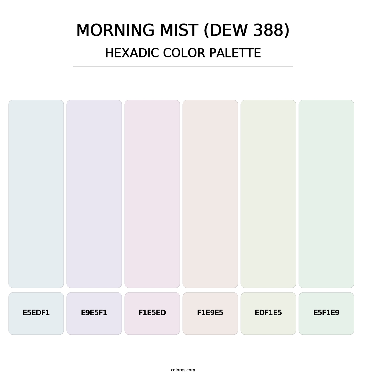 Morning Mist (DEW 388) - Hexadic Color Palette