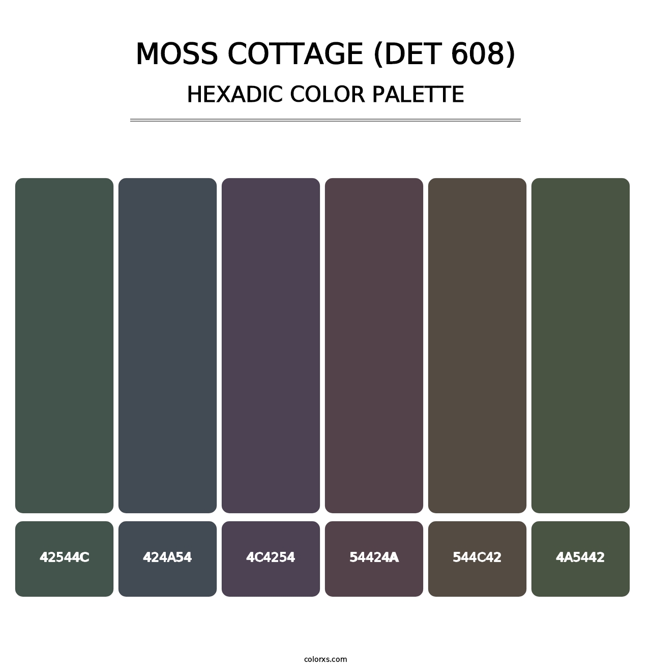 Moss Cottage (DET 608) - Hexadic Color Palette
