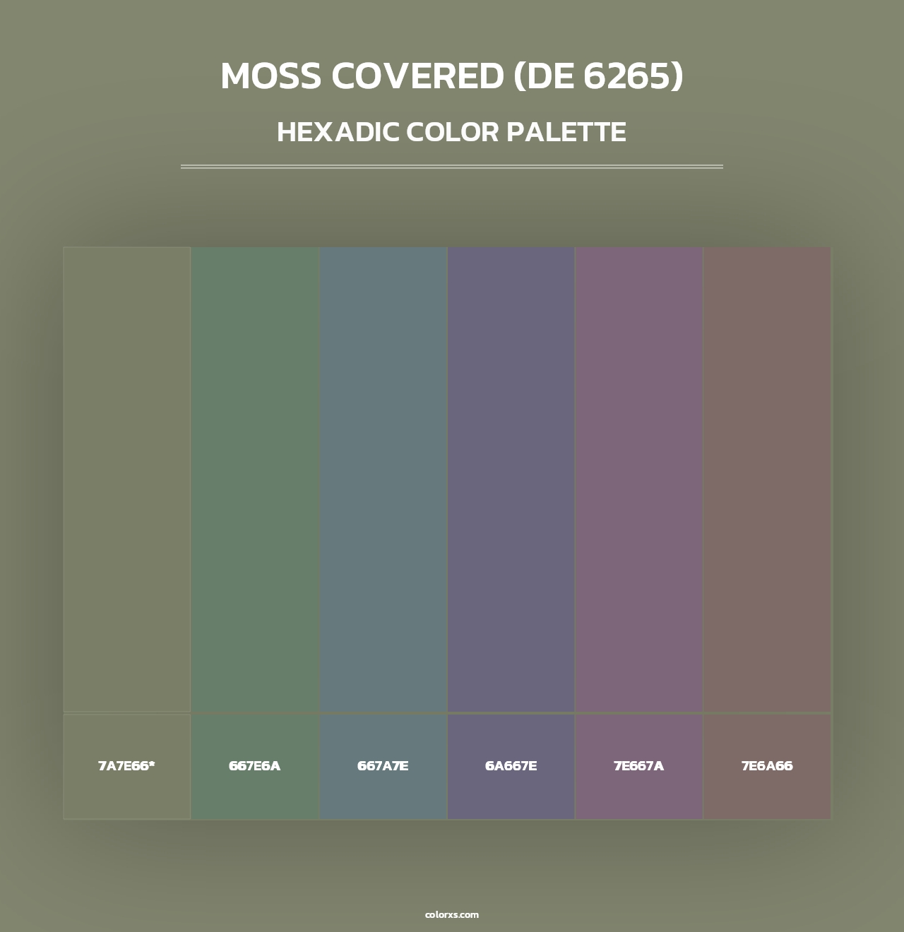 Moss Covered (DE 6265) - Hexadic Color Palette