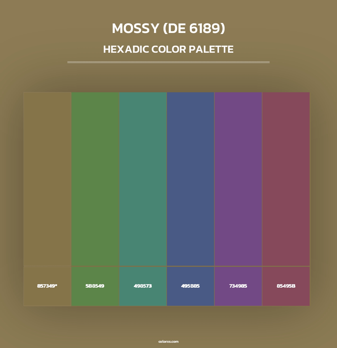 Mossy (DE 6189) - Hexadic Color Palette