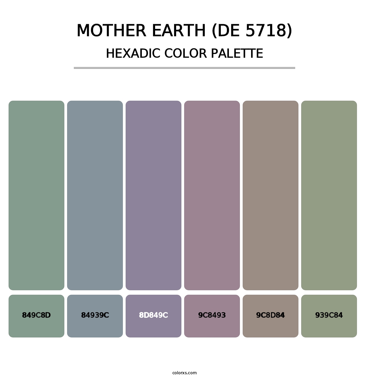 Mother Earth (DE 5718) - Hexadic Color Palette