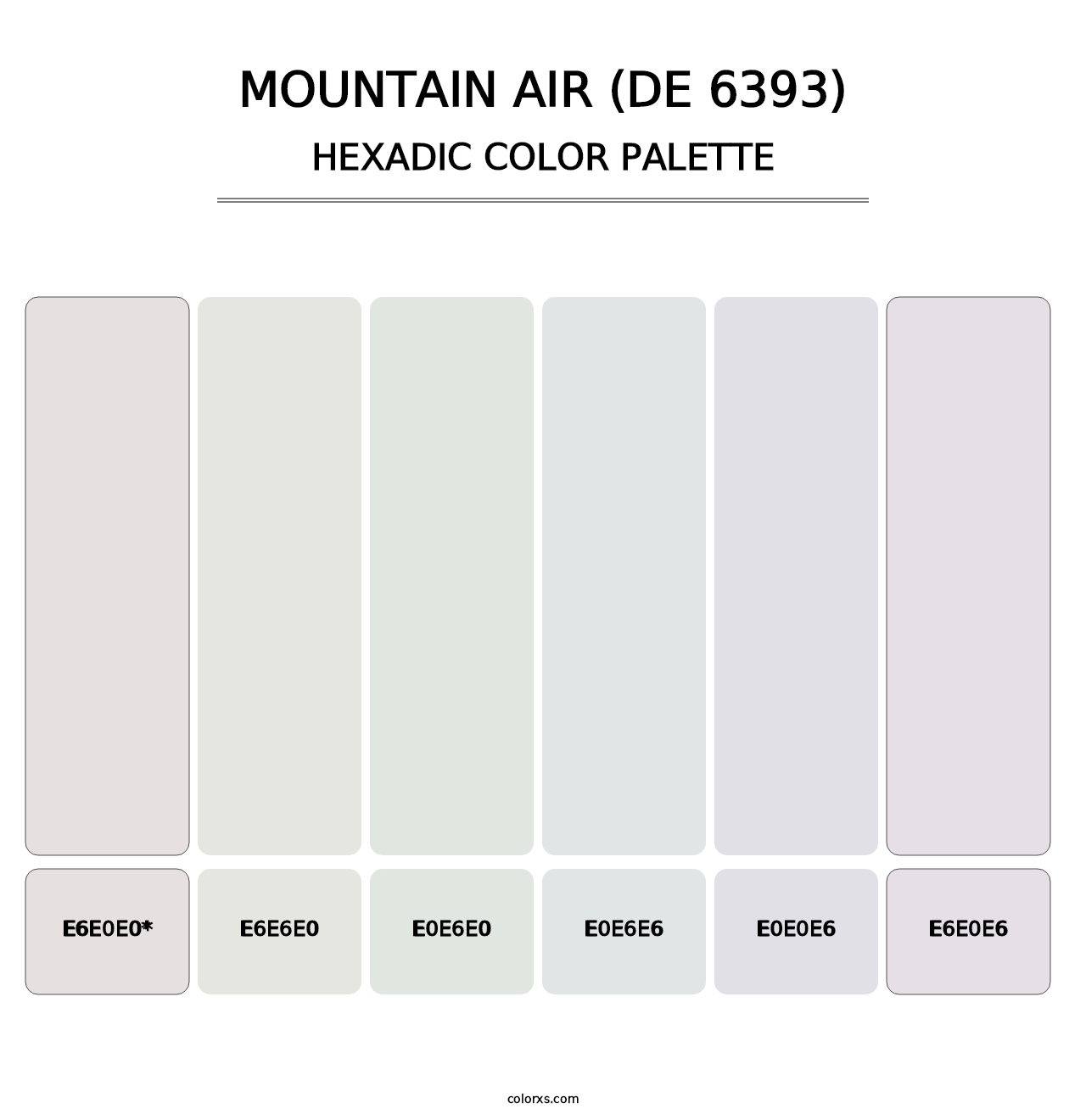 Mountain Air (DE 6393) - Hexadic Color Palette