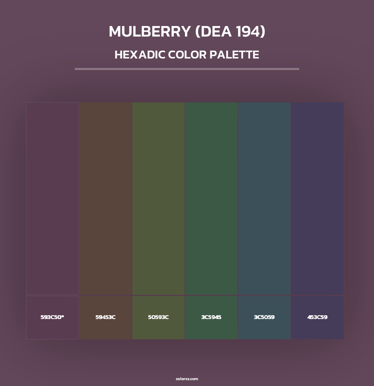 Mulberry (DEA 194) - Hexadic Color Palette