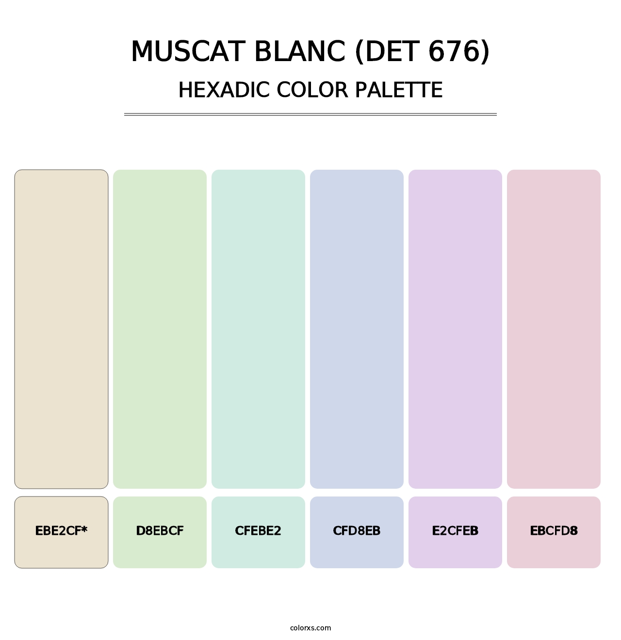 Muscat Blanc (DET 676) - Hexadic Color Palette
