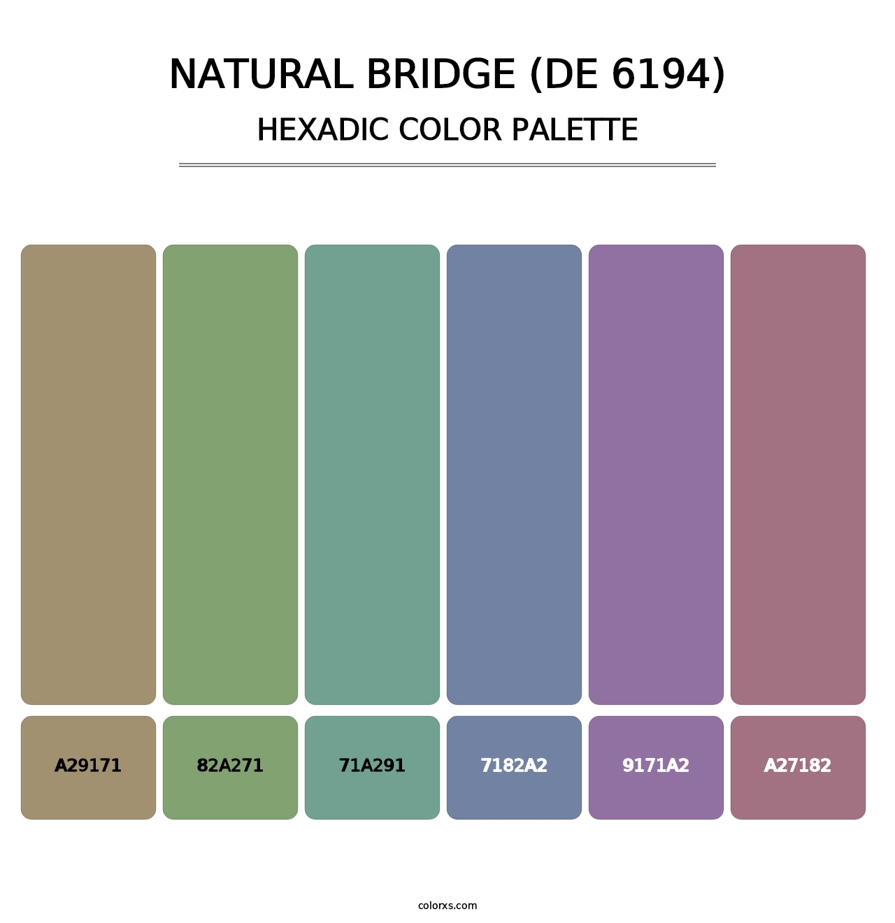 Natural Bridge (DE 6194) - Hexadic Color Palette