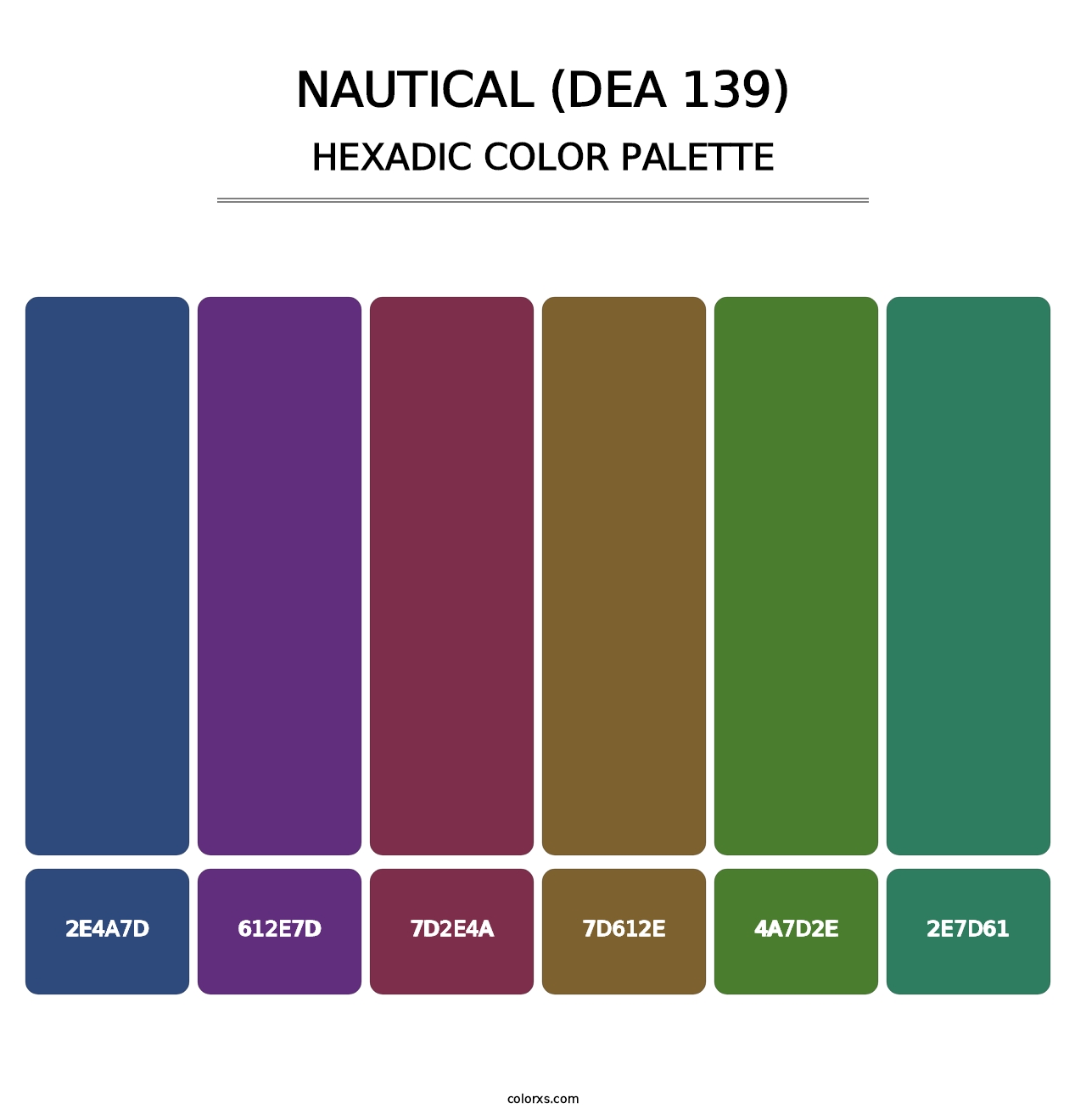 Nautical (DEA 139) - Hexadic Color Palette