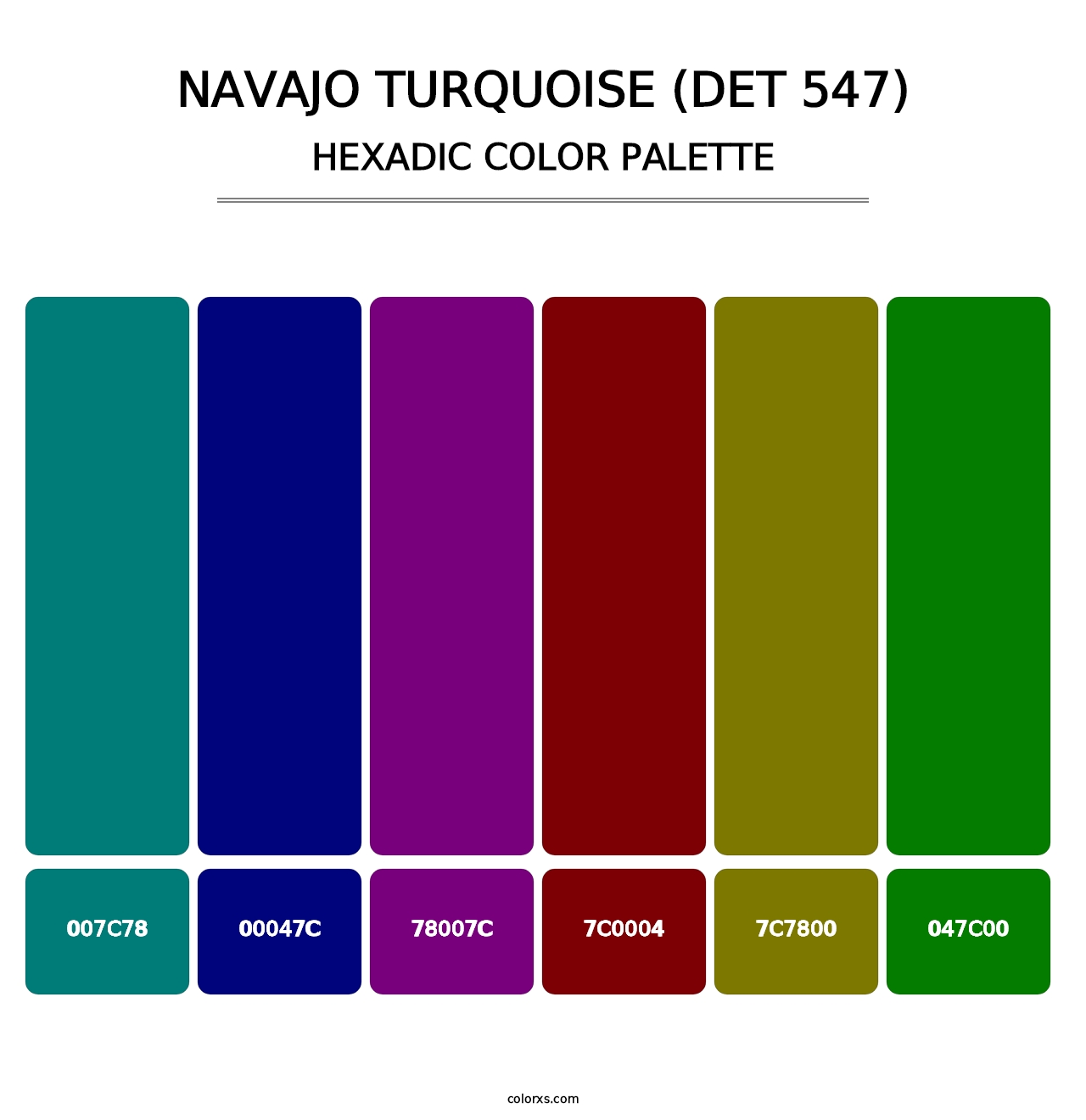 Navajo Turquoise (DET 547) - Hexadic Color Palette