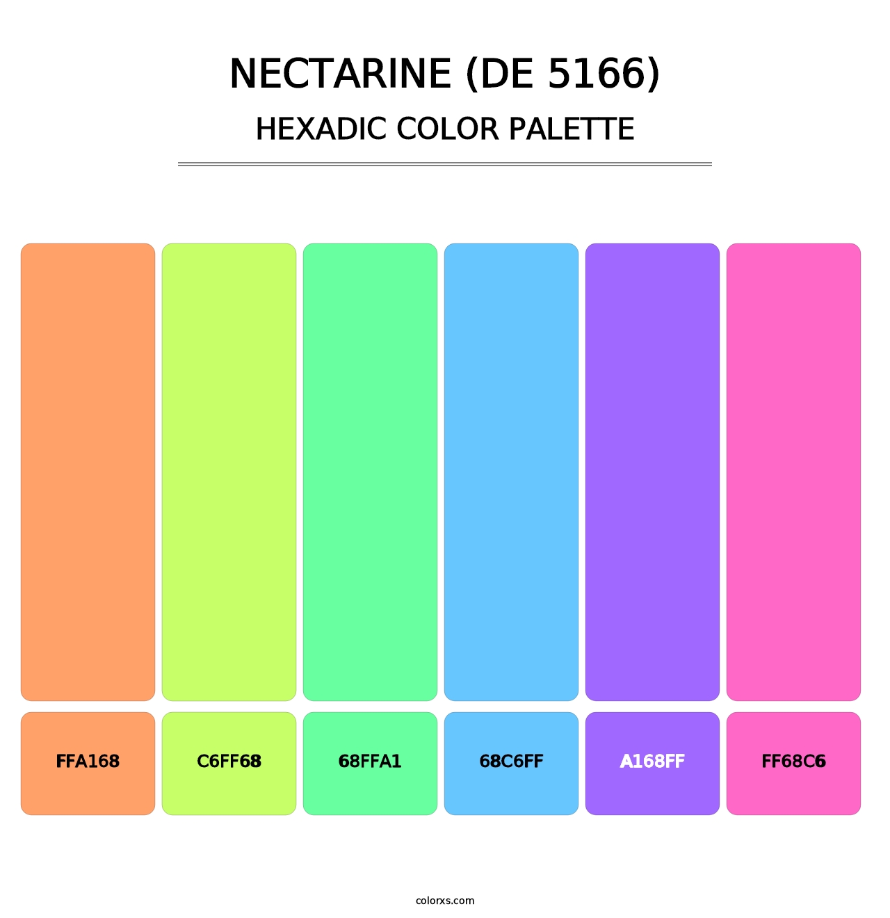 Nectarine (DE 5166) - Hexadic Color Palette