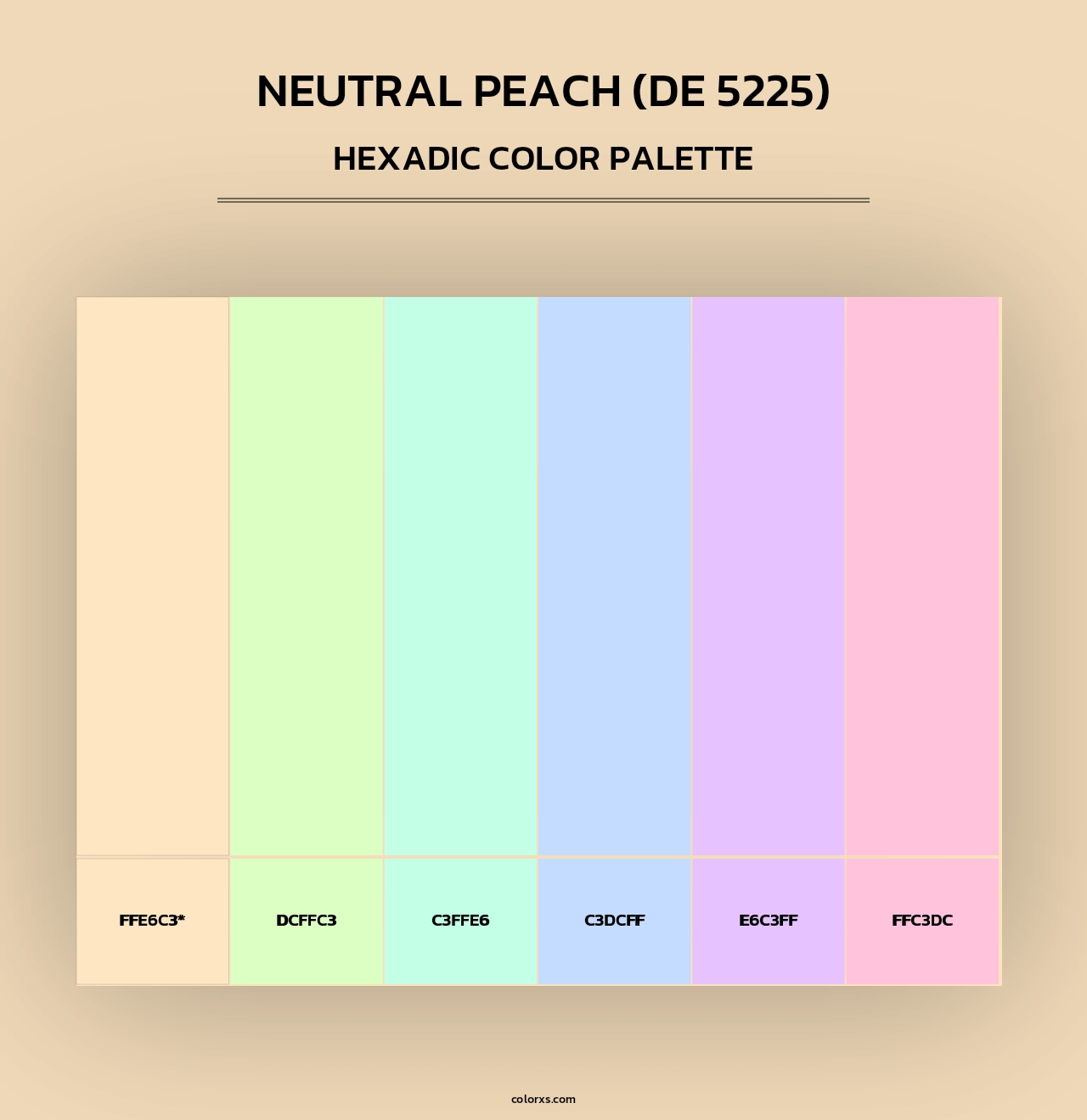 Neutral Peach (DE 5225) - Hexadic Color Palette