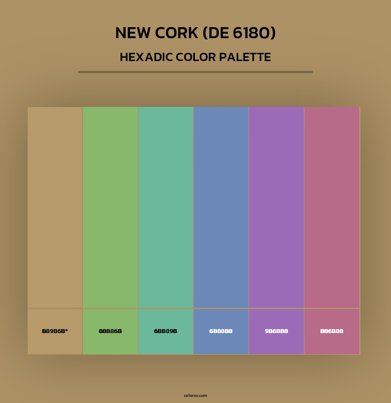 New Cork (DE 6180) - Hexadic Color Palette