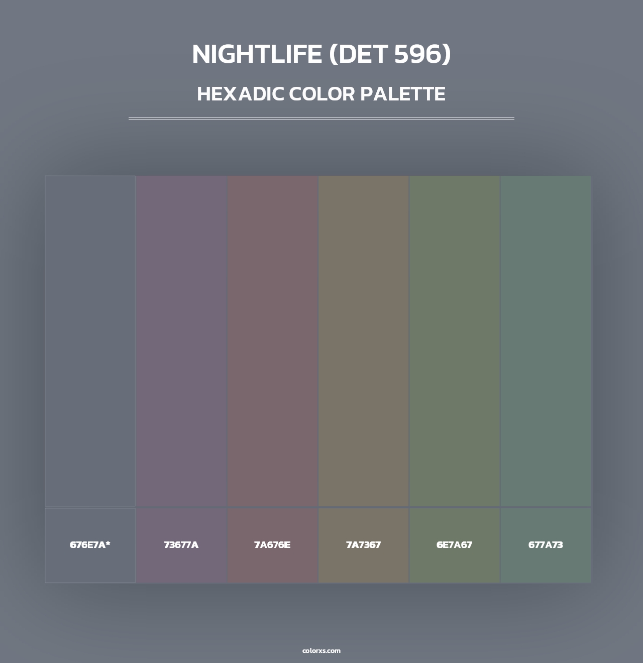 Nightlife (DET 596) - Hexadic Color Palette