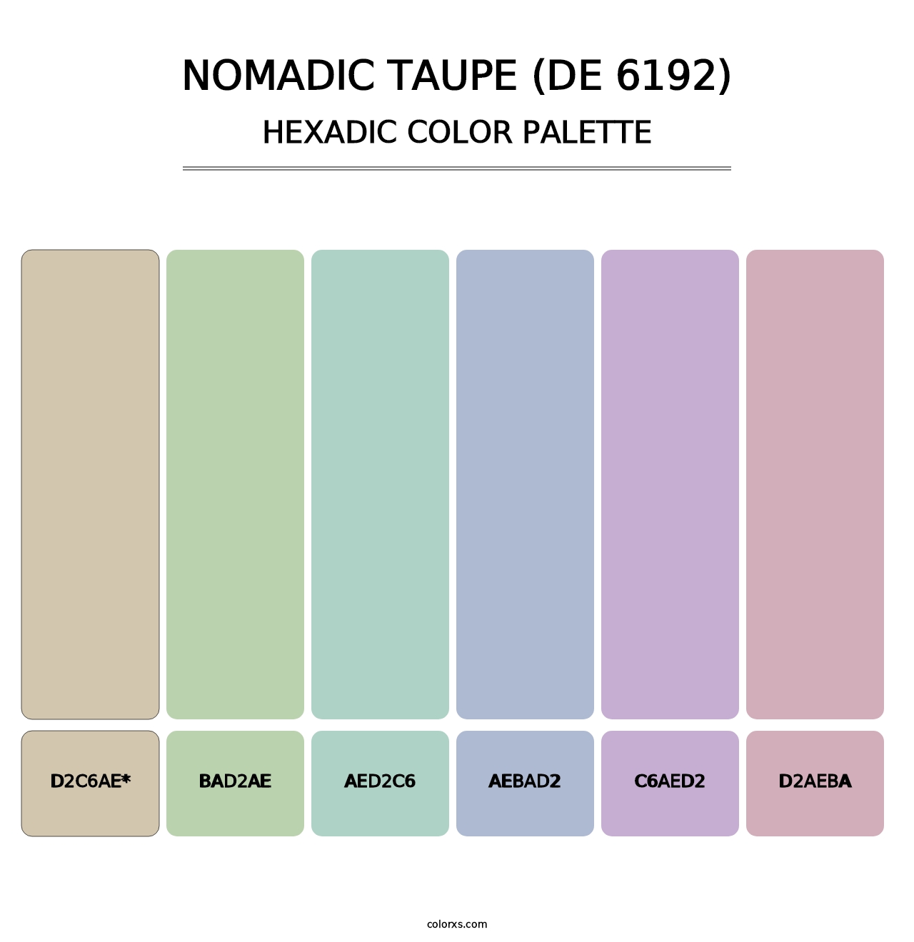 Nomadic Taupe (DE 6192) - Hexadic Color Palette