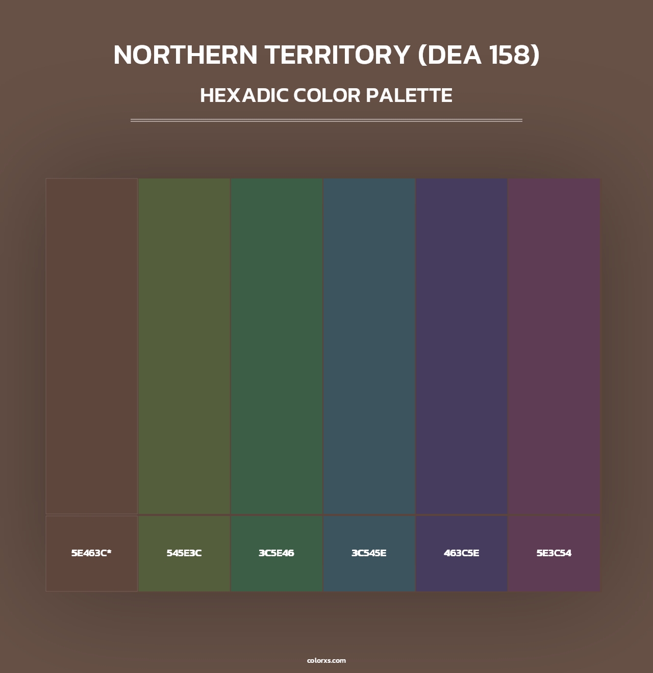 Northern Territory (DEA 158) - Hexadic Color Palette
