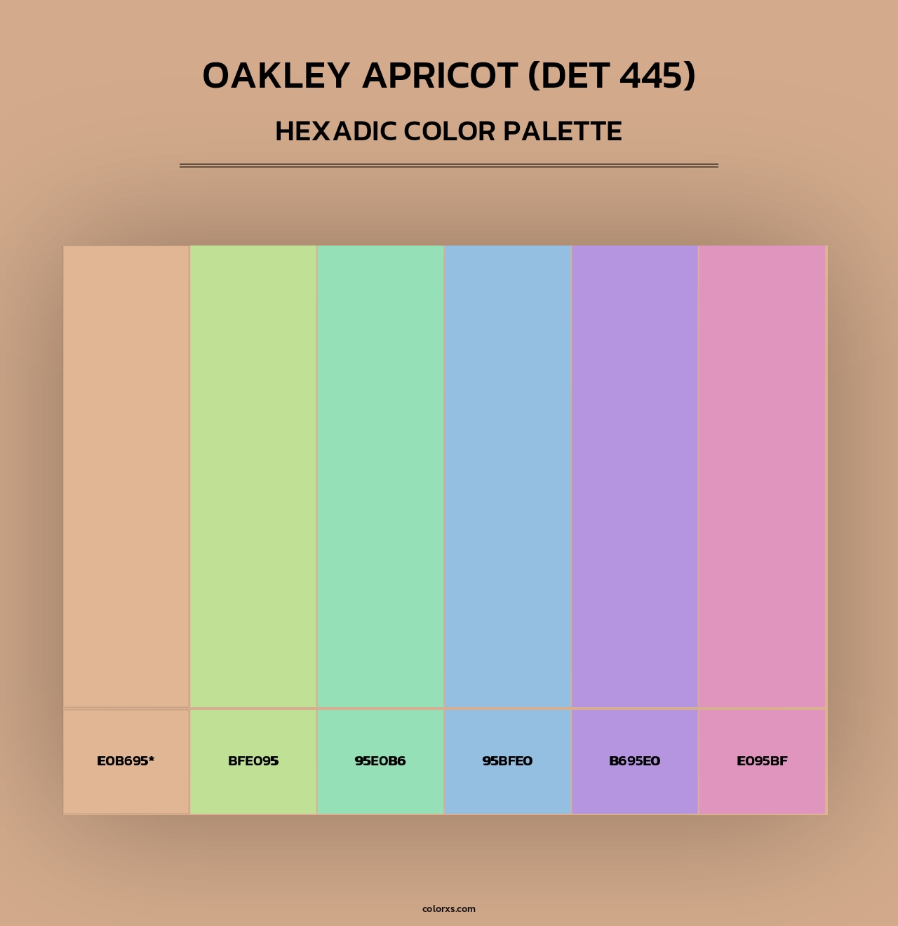 Oakley Apricot (DET 445) - Hexadic Color Palette