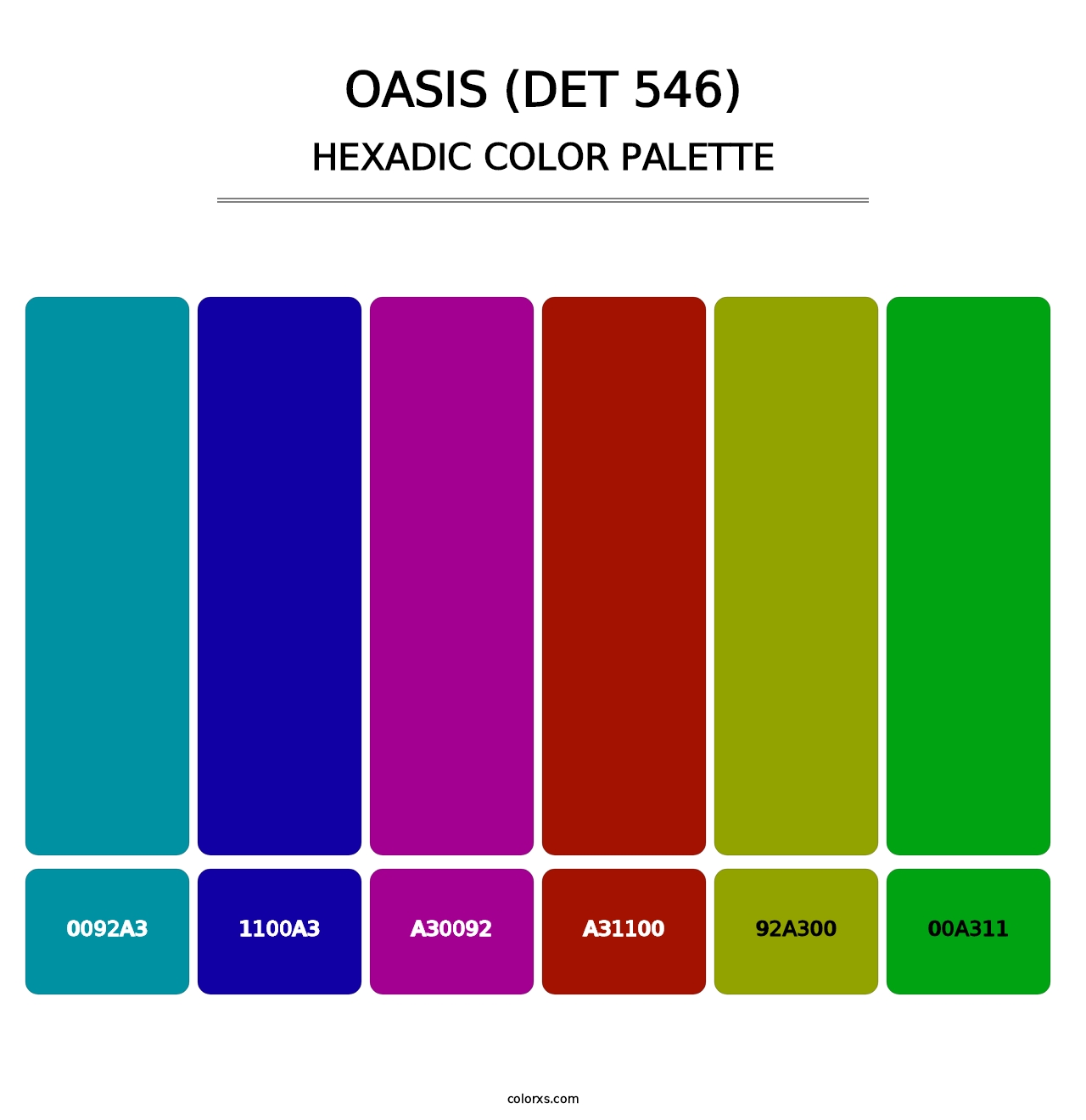 Oasis (DET 546) - Hexadic Color Palette