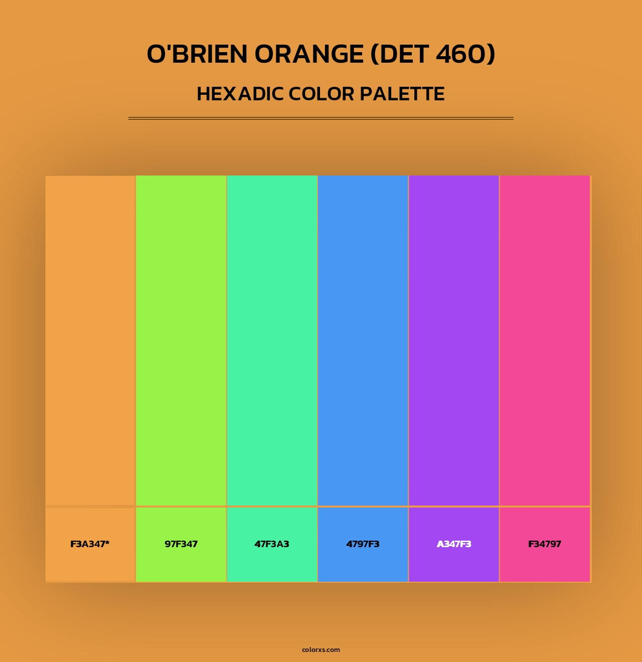 O'Brien Orange (DET 460) - Hexadic Color Palette