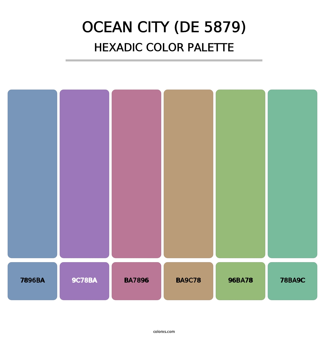 Ocean City (DE 5879) - Hexadic Color Palette