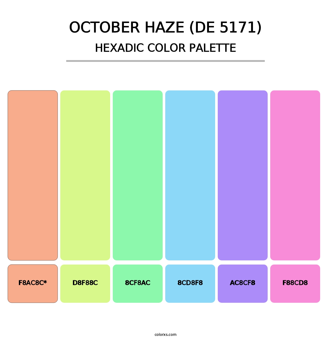 October Haze (DE 5171) - Hexadic Color Palette
