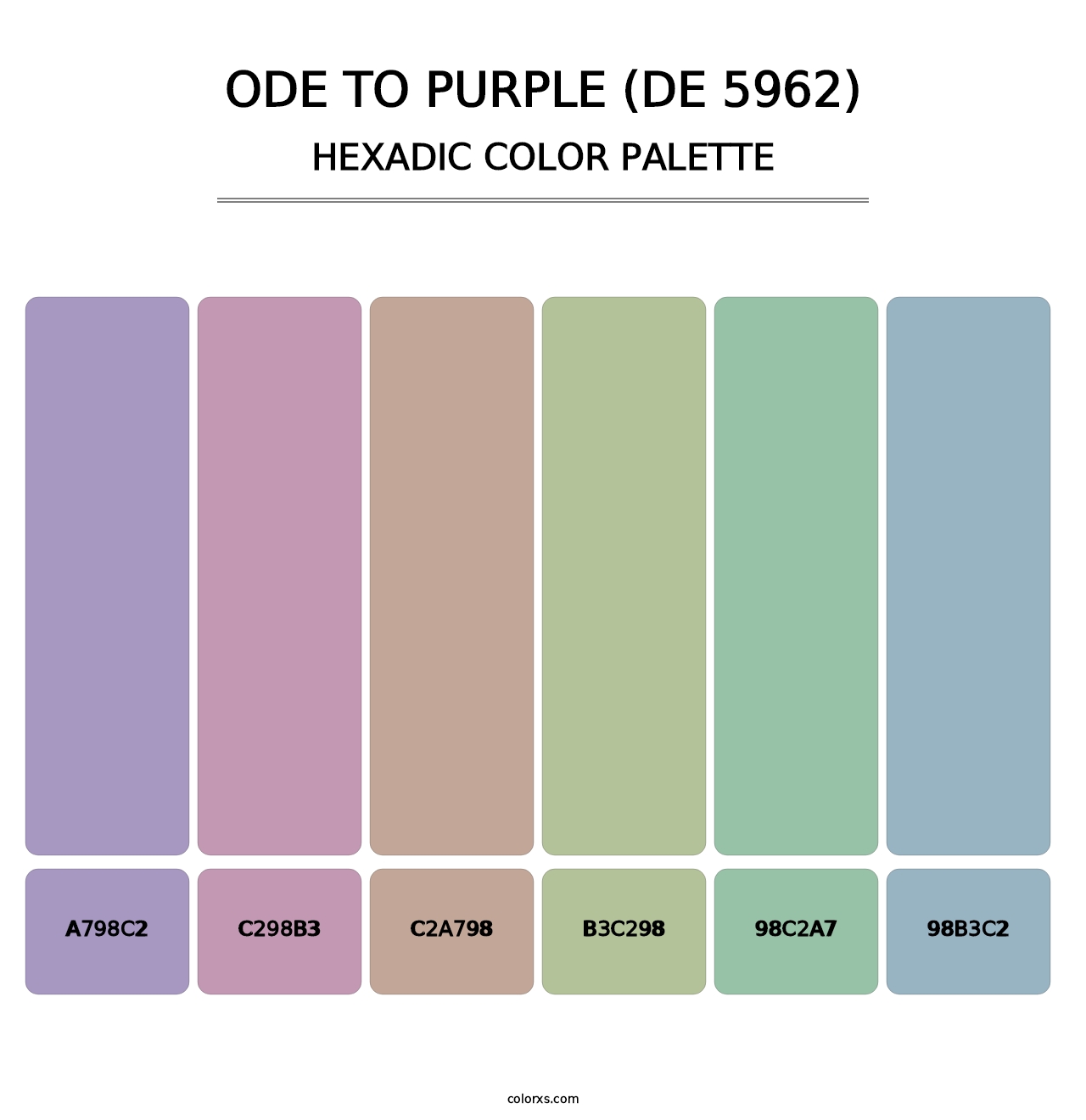 Ode to Purple (DE 5962) - Hexadic Color Palette