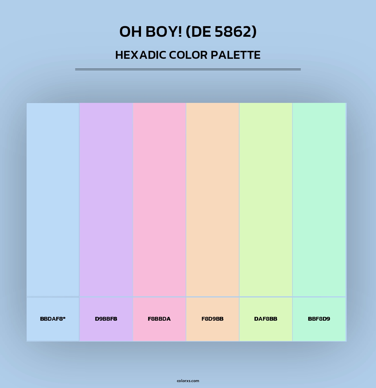 Oh Boy! (DE 5862) - Hexadic Color Palette
