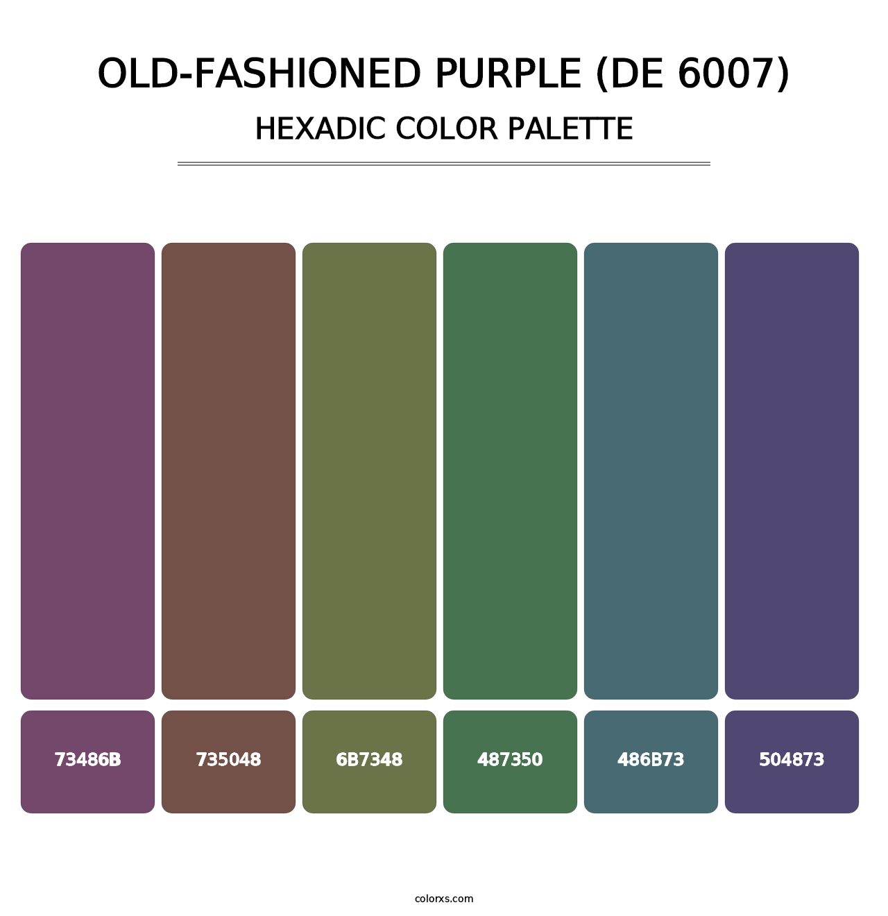 Old-Fashioned Purple (DE 6007) - Hexadic Color Palette