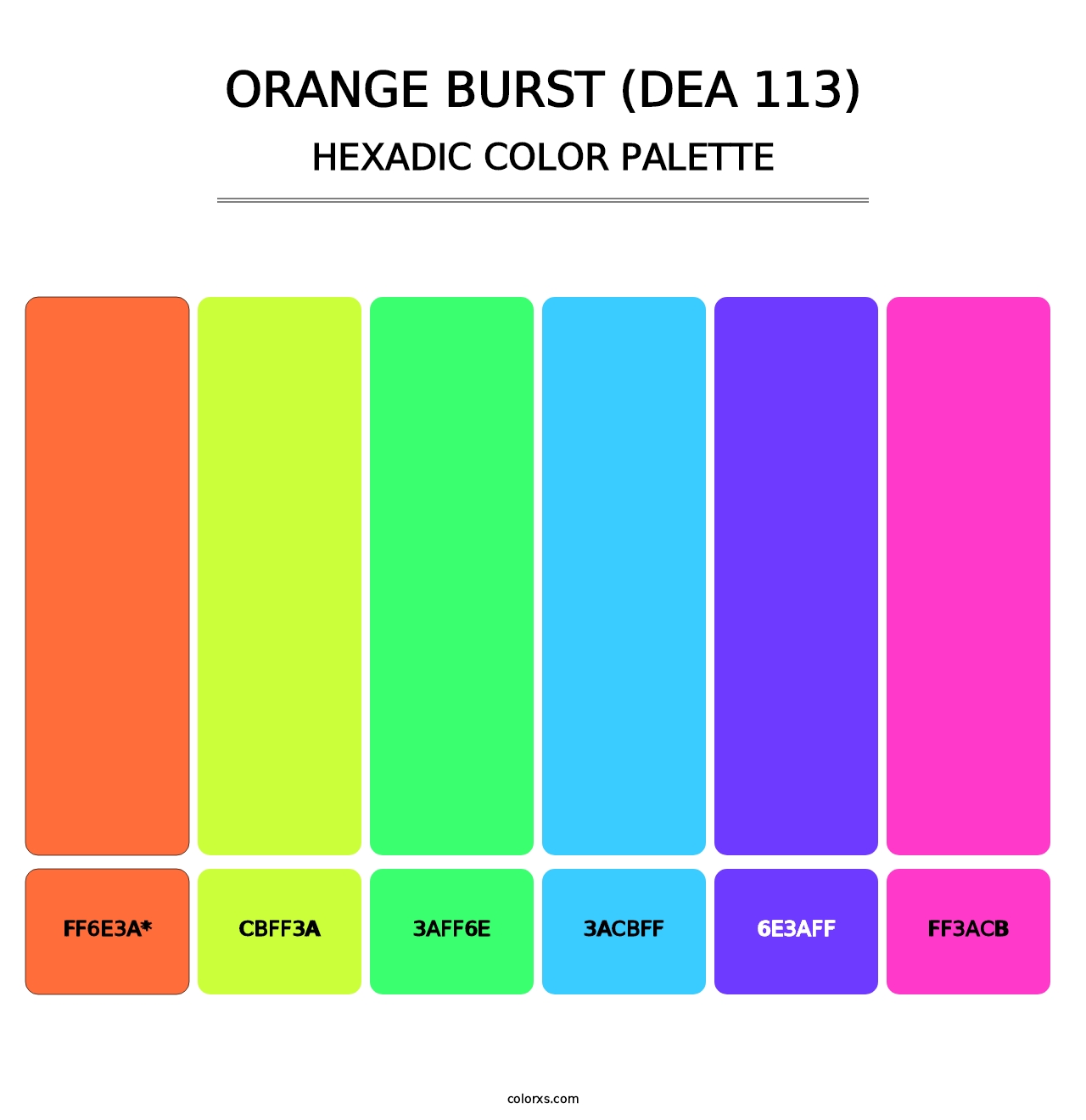 Orange Burst (DEA 113) - Hexadic Color Palette