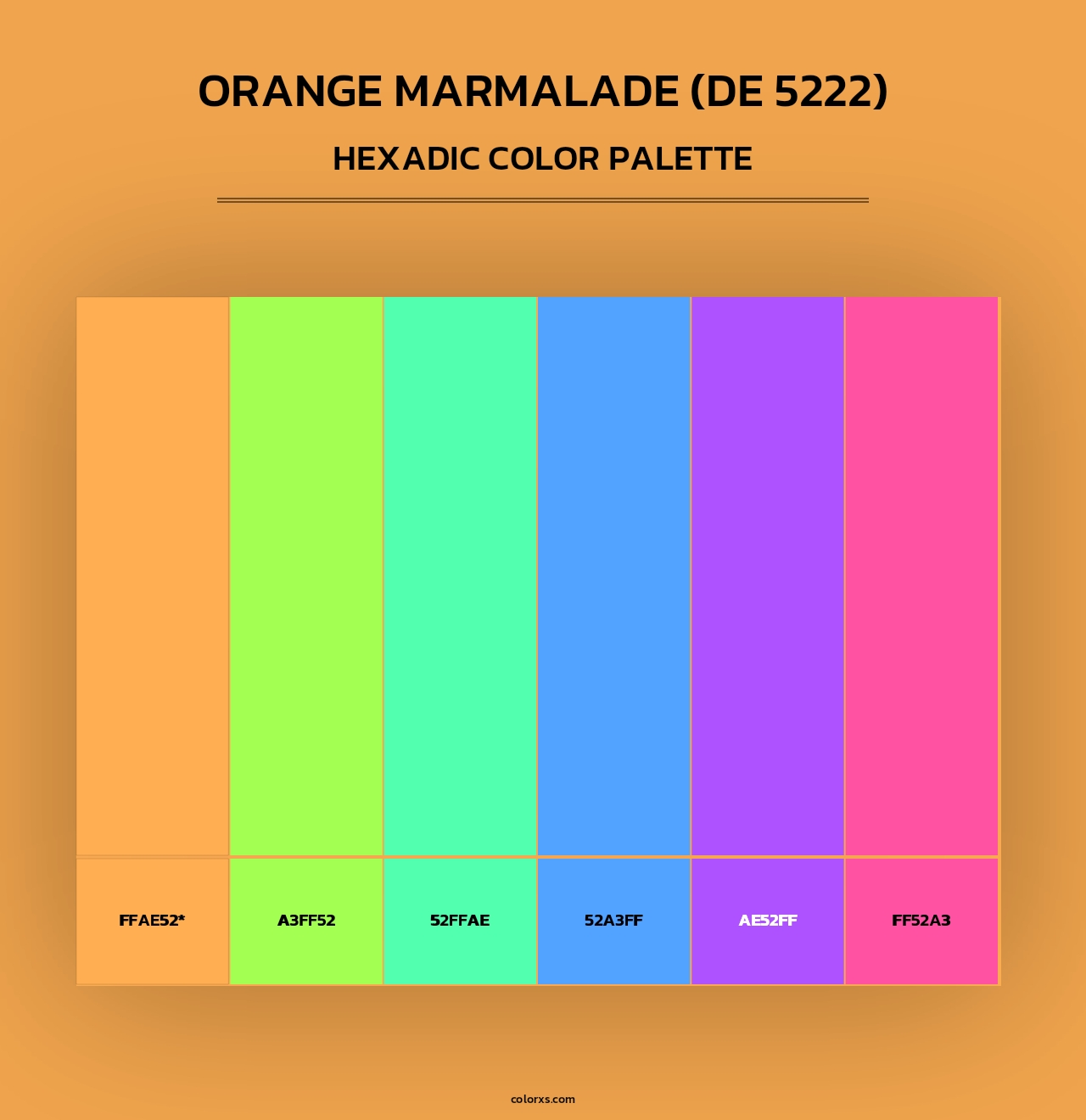 Orange Marmalade (DE 5222) - Hexadic Color Palette