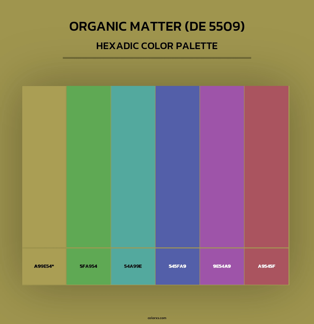 Organic Matter (DE 5509) - Hexadic Color Palette