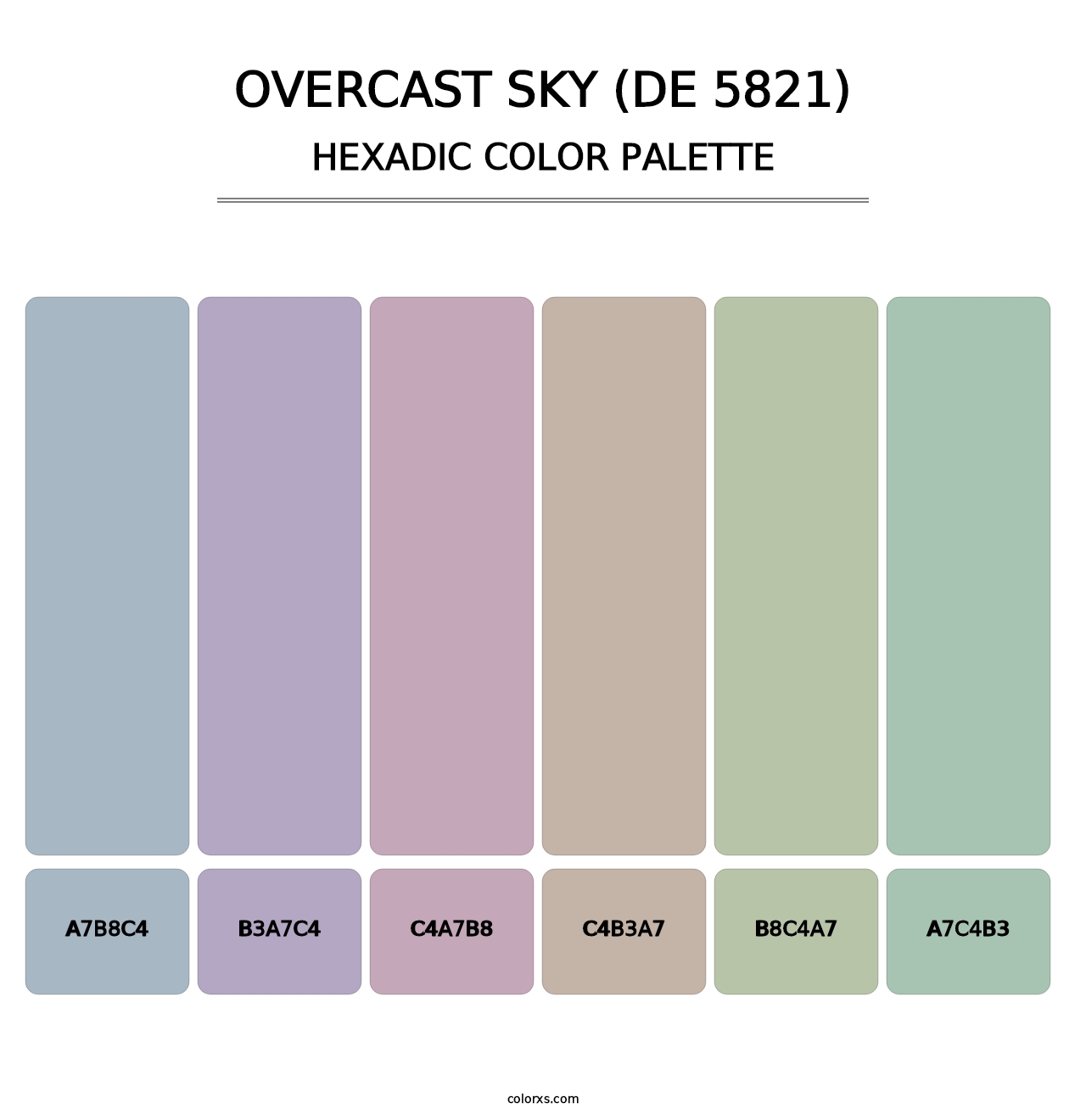Overcast Sky (DE 5821) - Hexadic Color Palette
