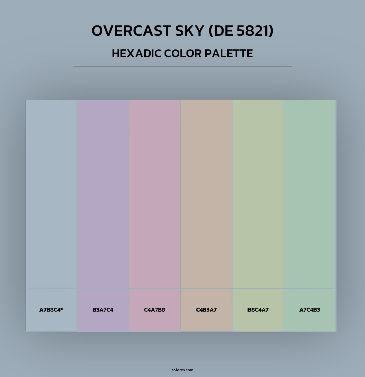 Overcast Sky (DE 5821) - Hexadic Color Palette