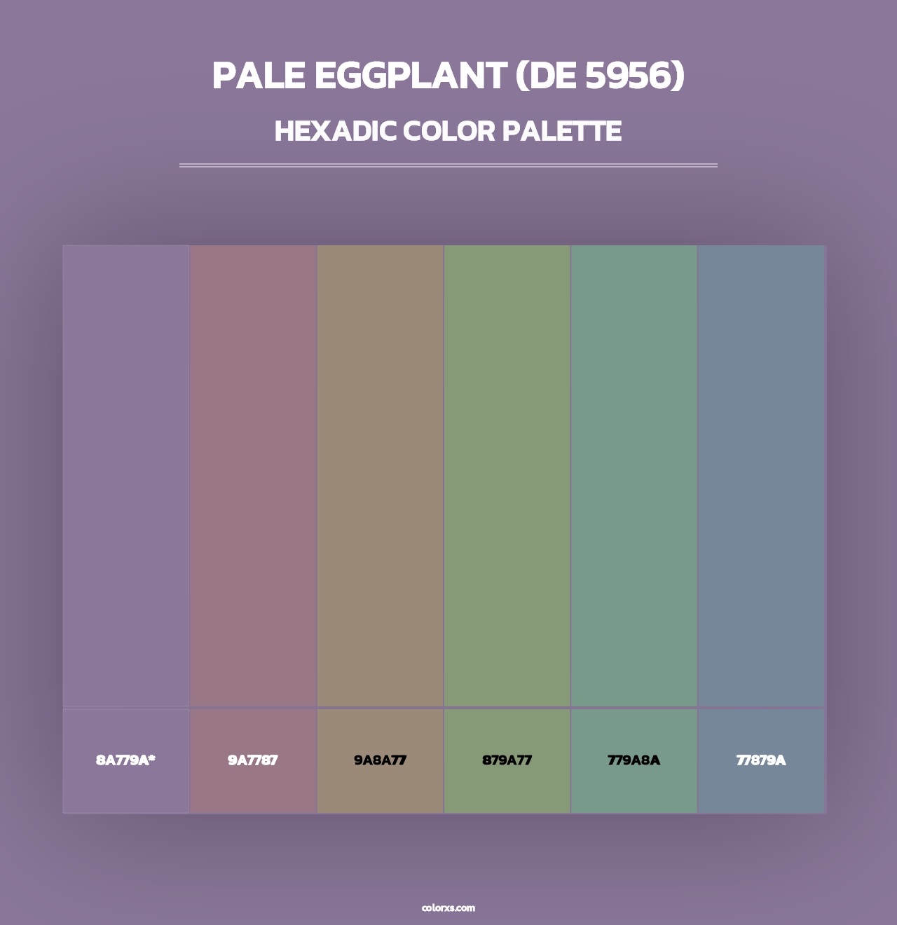 Pale Eggplant (DE 5956) - Hexadic Color Palette