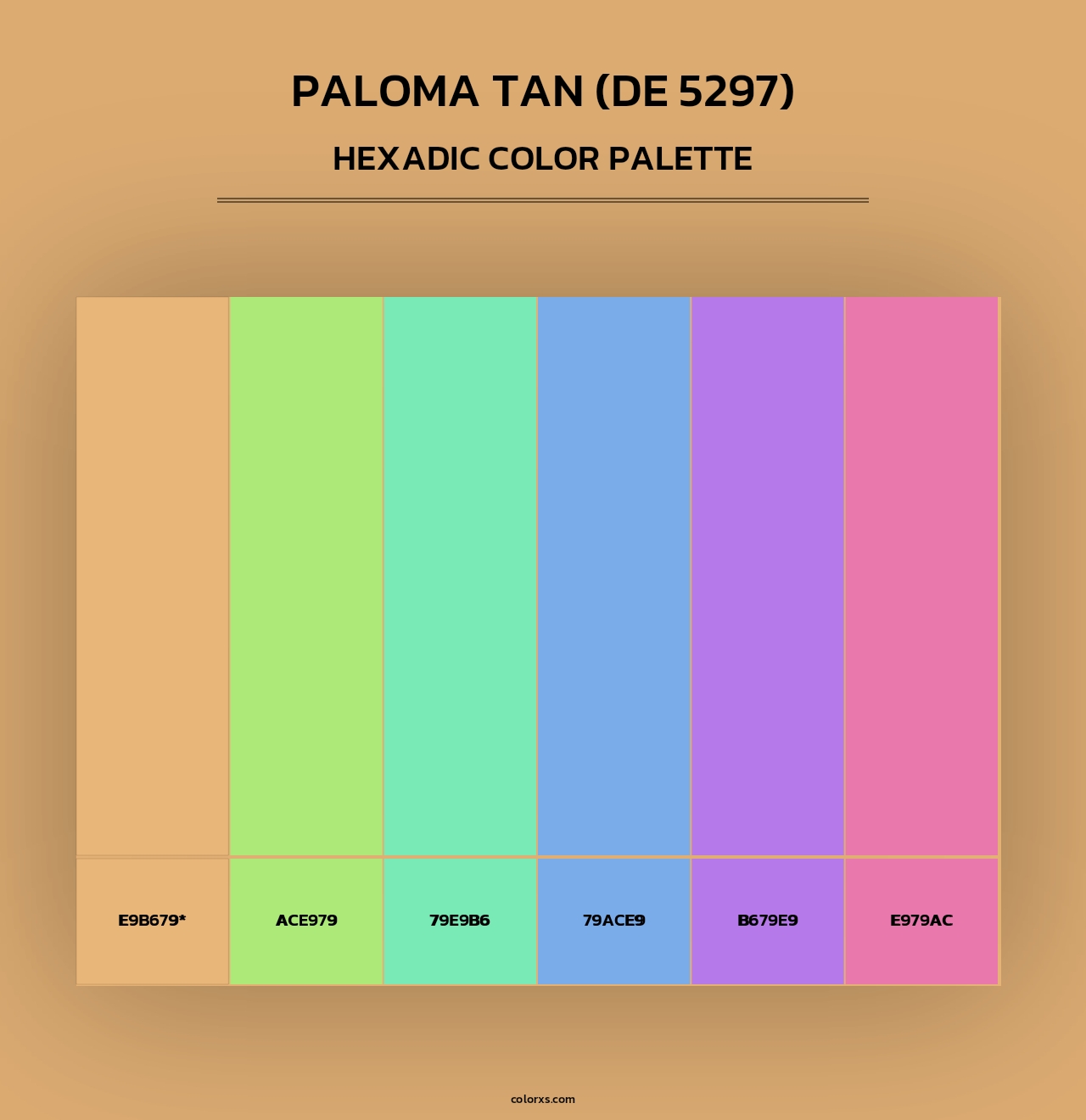 Paloma Tan (DE 5297) - Hexadic Color Palette
