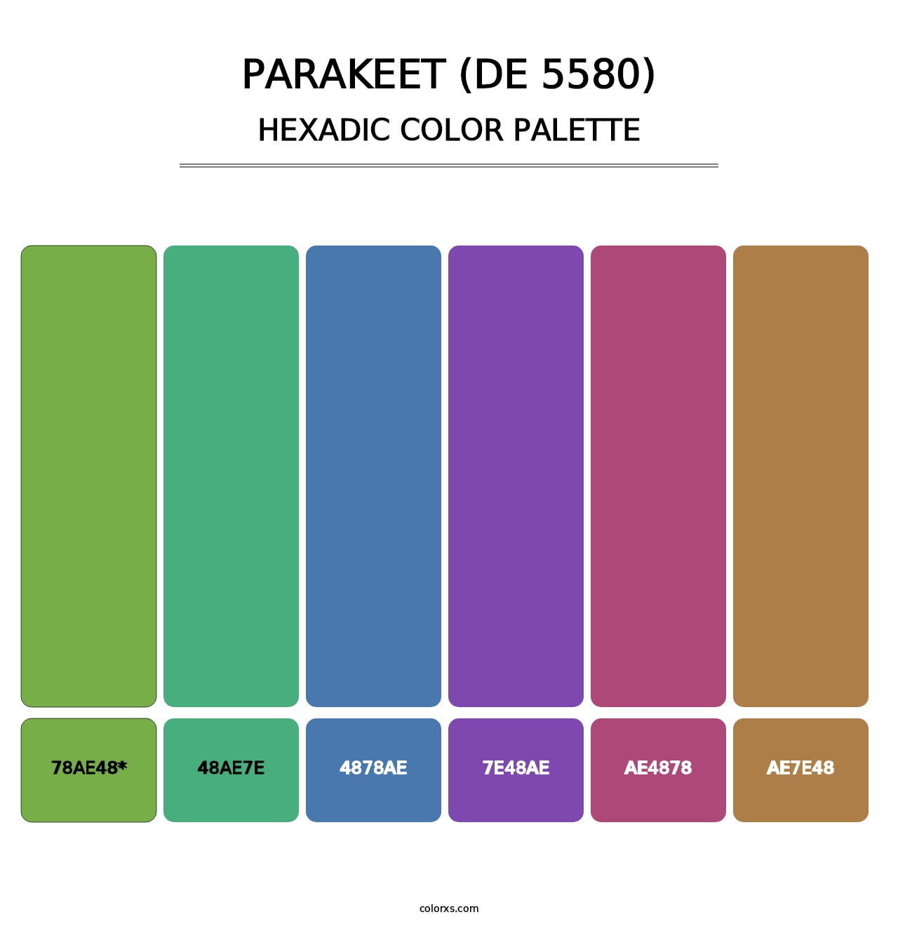 Parakeet (DE 5580) - Hexadic Color Palette