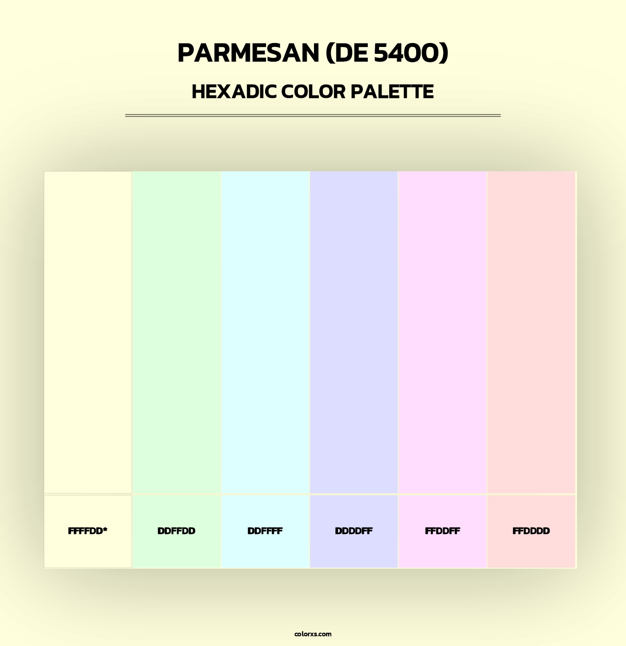 Parmesan (DE 5400) - Hexadic Color Palette