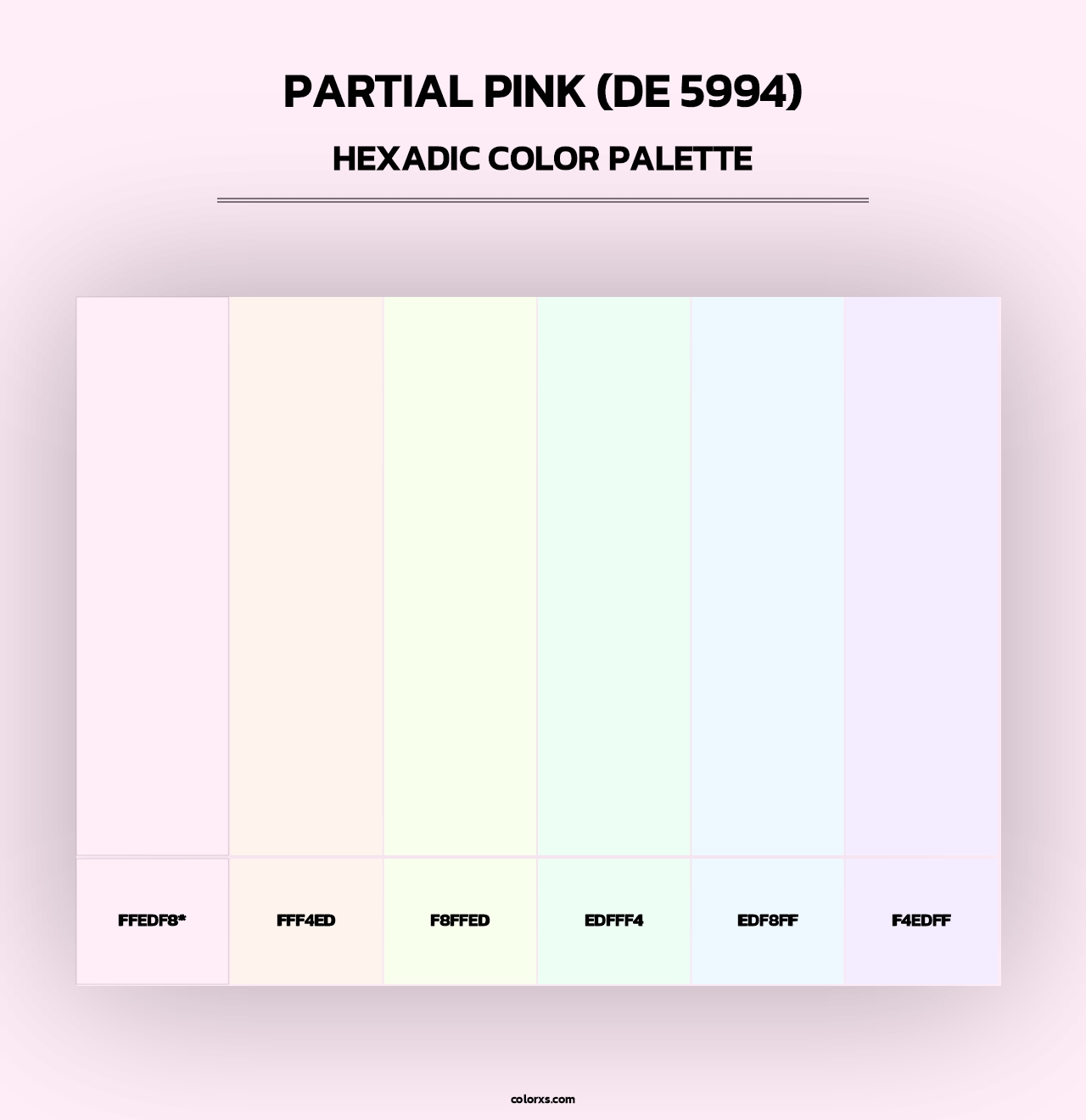 Partial Pink (DE 5994) - Hexadic Color Palette
