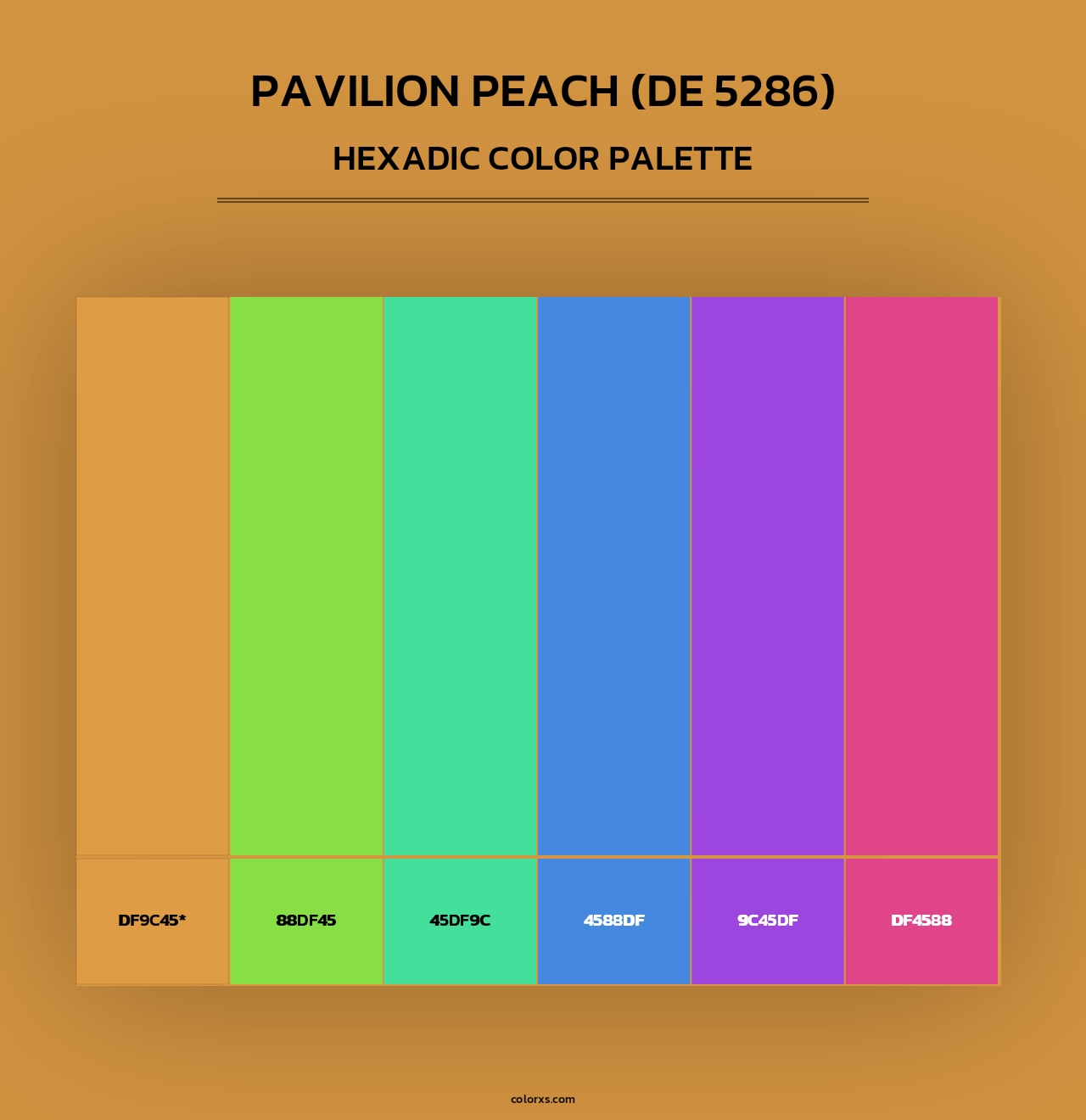 Pavilion Peach (DE 5286) - Hexadic Color Palette