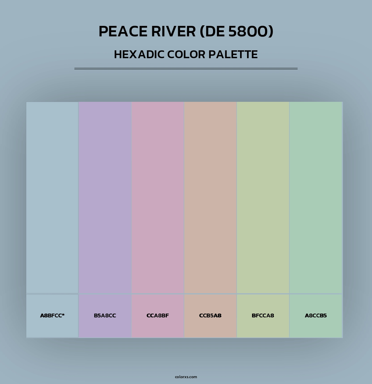 Peace River (DE 5800) - Hexadic Color Palette
