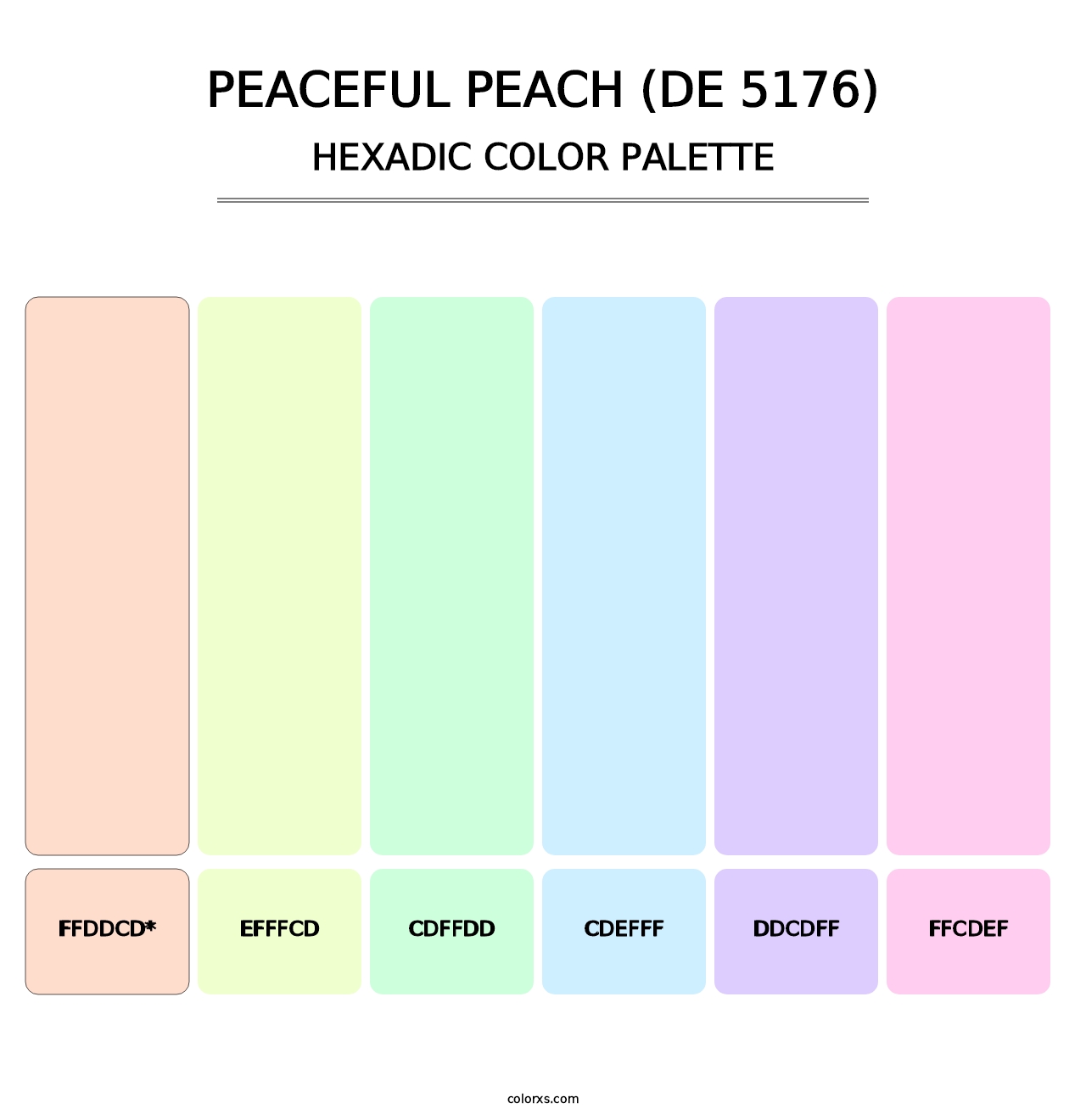 Peaceful Peach (DE 5176) - Hexadic Color Palette