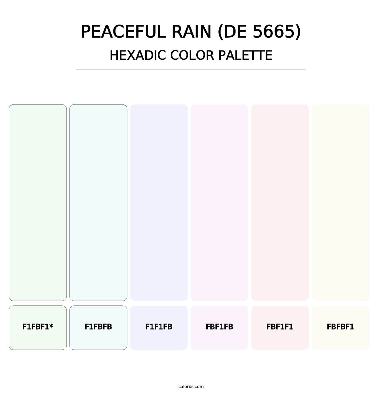 Peaceful Rain (DE 5665) - Hexadic Color Palette