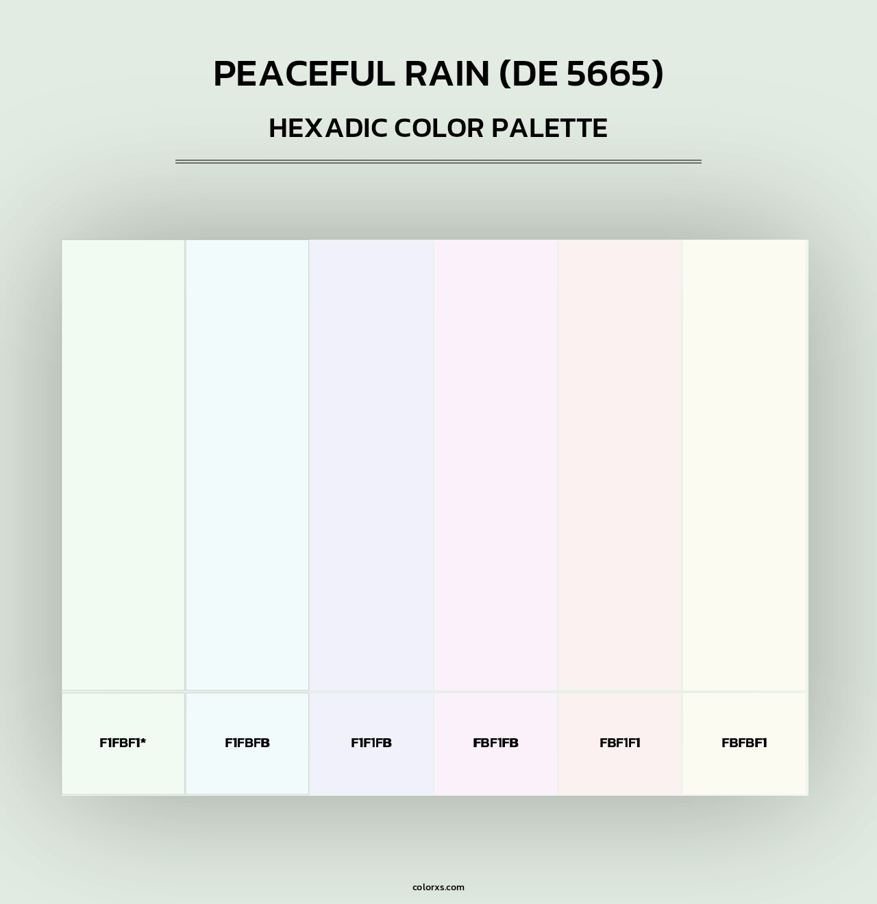 Peaceful Rain (DE 5665) - Hexadic Color Palette
