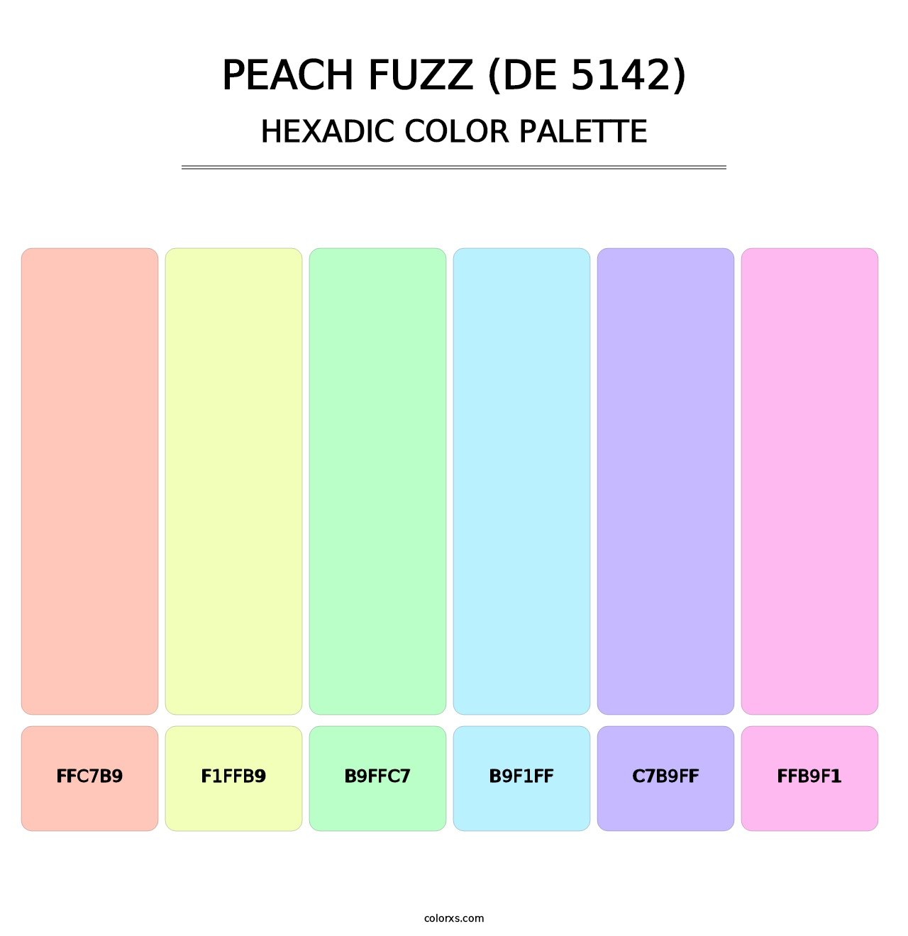 Peach Fuzz (DE 5142) - Hexadic Color Palette
