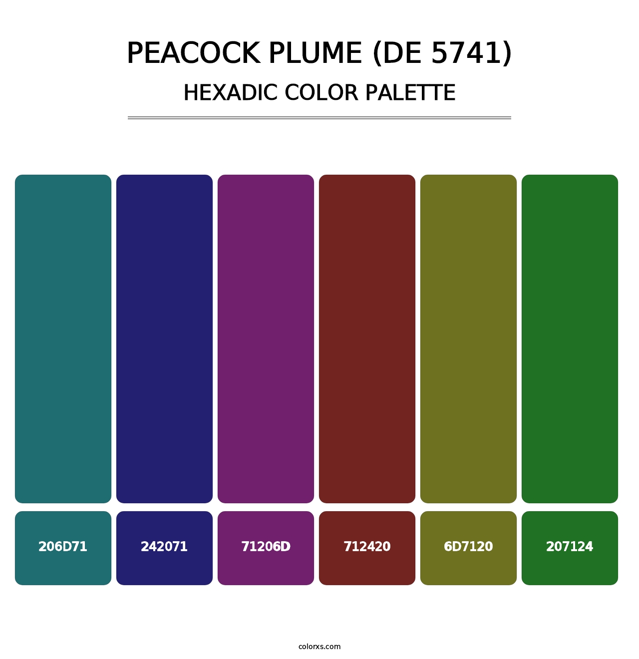 Peacock Plume (DE 5741) - Hexadic Color Palette
