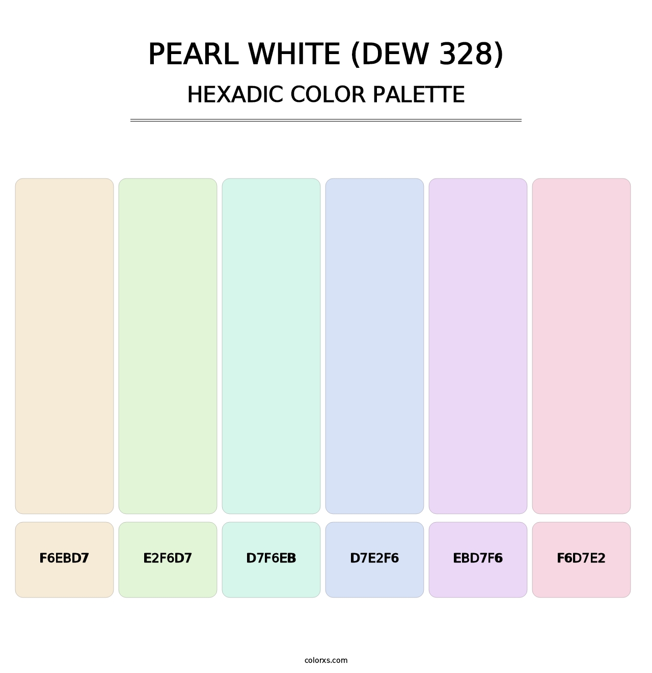 Pearl White (DEW 328) - Hexadic Color Palette