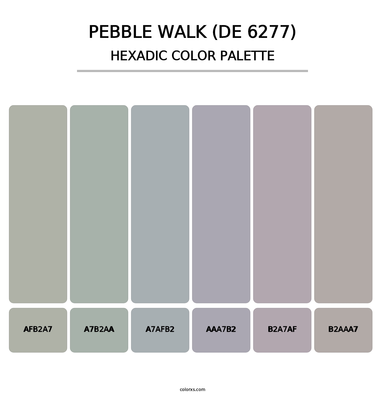 Pebble Walk (DE 6277) - Hexadic Color Palette