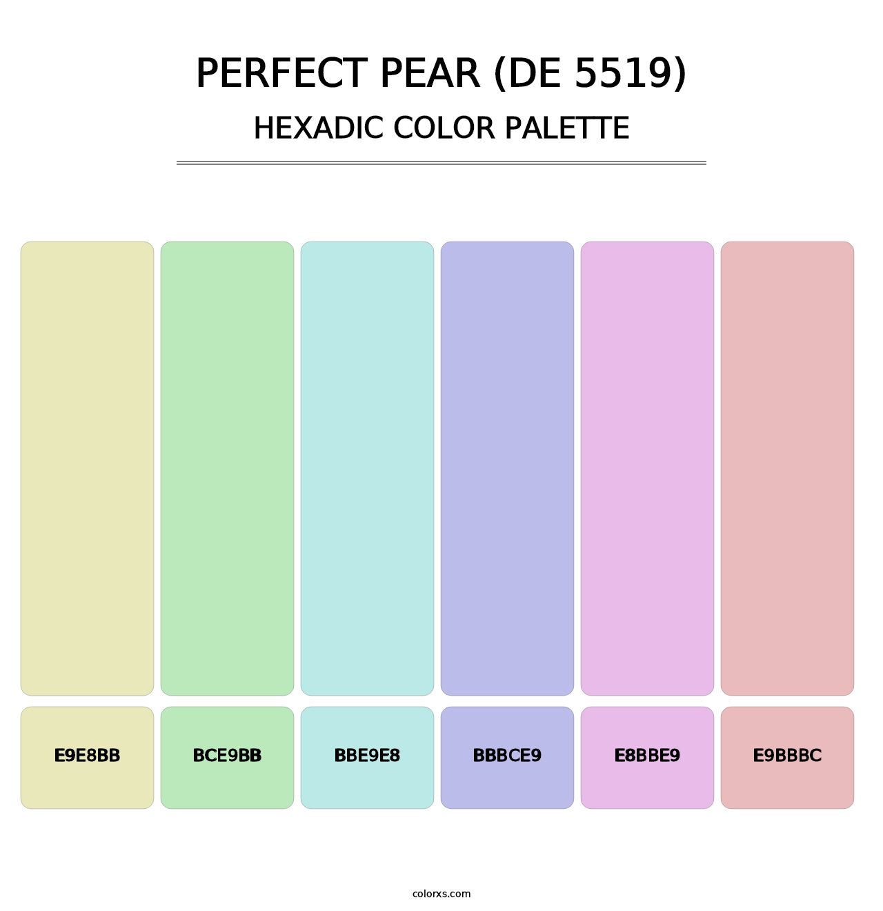 Perfect Pear (DE 5519) - Hexadic Color Palette