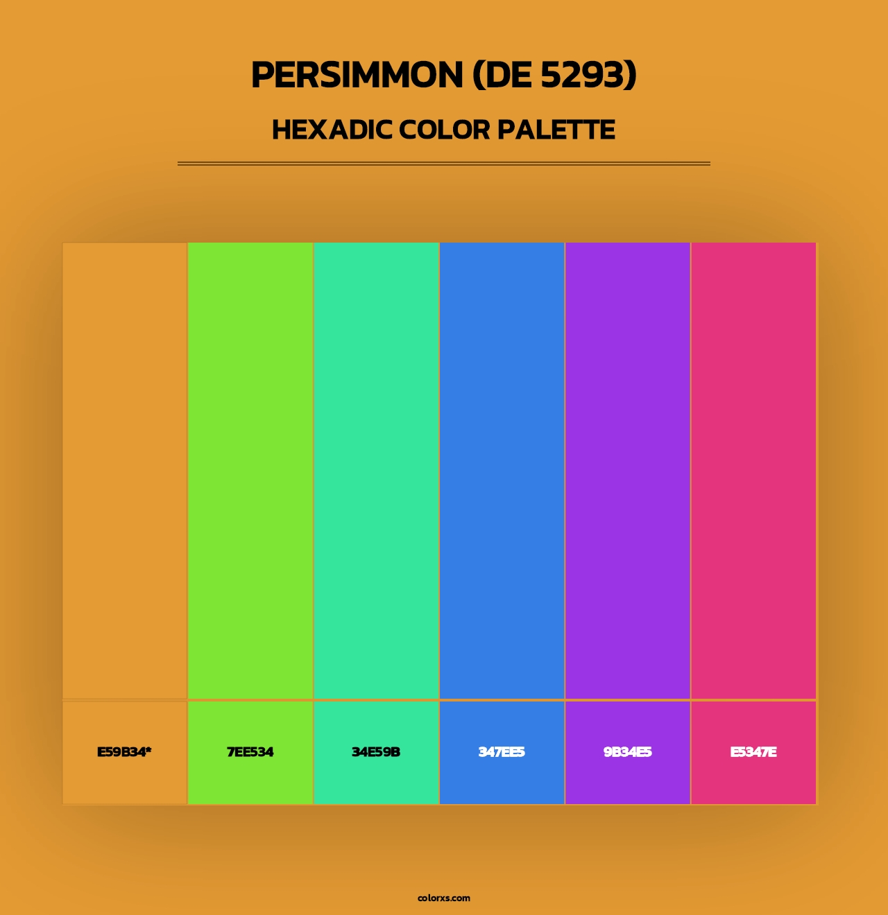 Persimmon (DE 5293) - Hexadic Color Palette