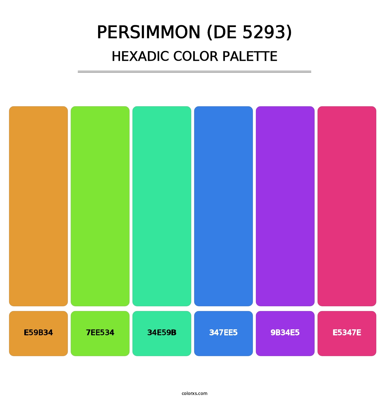 Persimmon (DE 5293) - Hexadic Color Palette