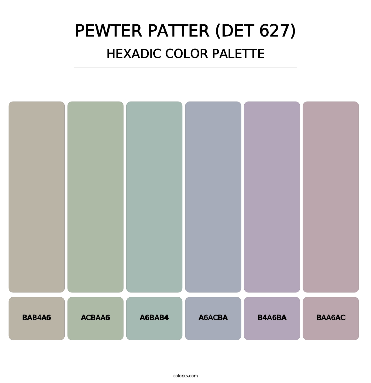 Pewter Patter (DET 627) - Hexadic Color Palette
